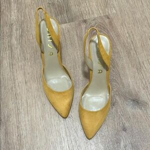 UNISA | Yellow‎ Suede Slingback Heels